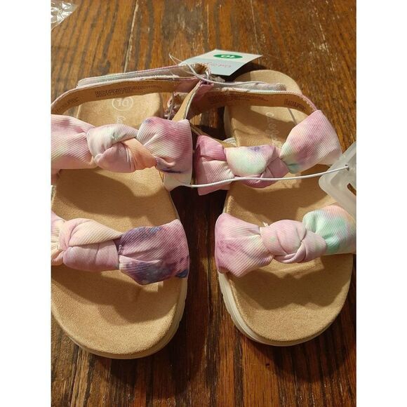New Girls Size 10 Cat & Jack Cate Sandals Summer Shoes Hook and Loop NWT - Picture 2 of 6
